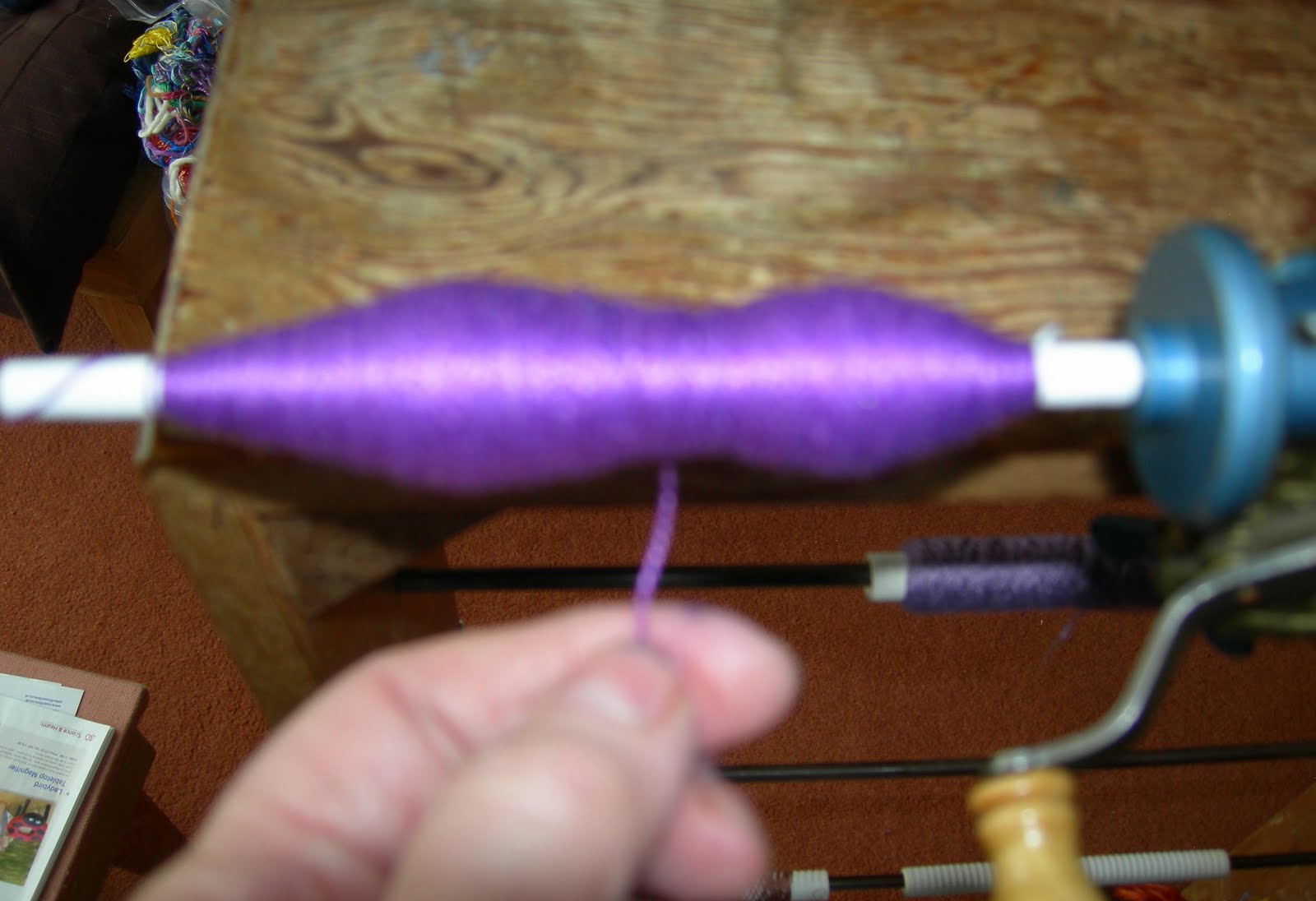 Crafty Weaver Winding bobbins for weaving