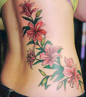 lily tattoo, flower tattoo