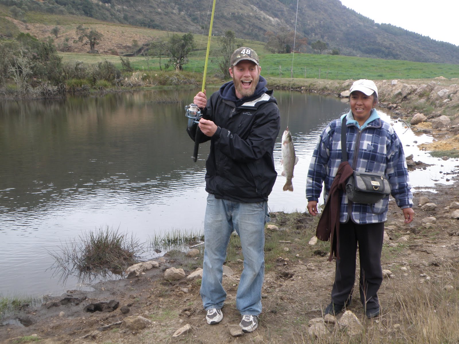Tristan in Ecuador Trout Fishing in Ecuador