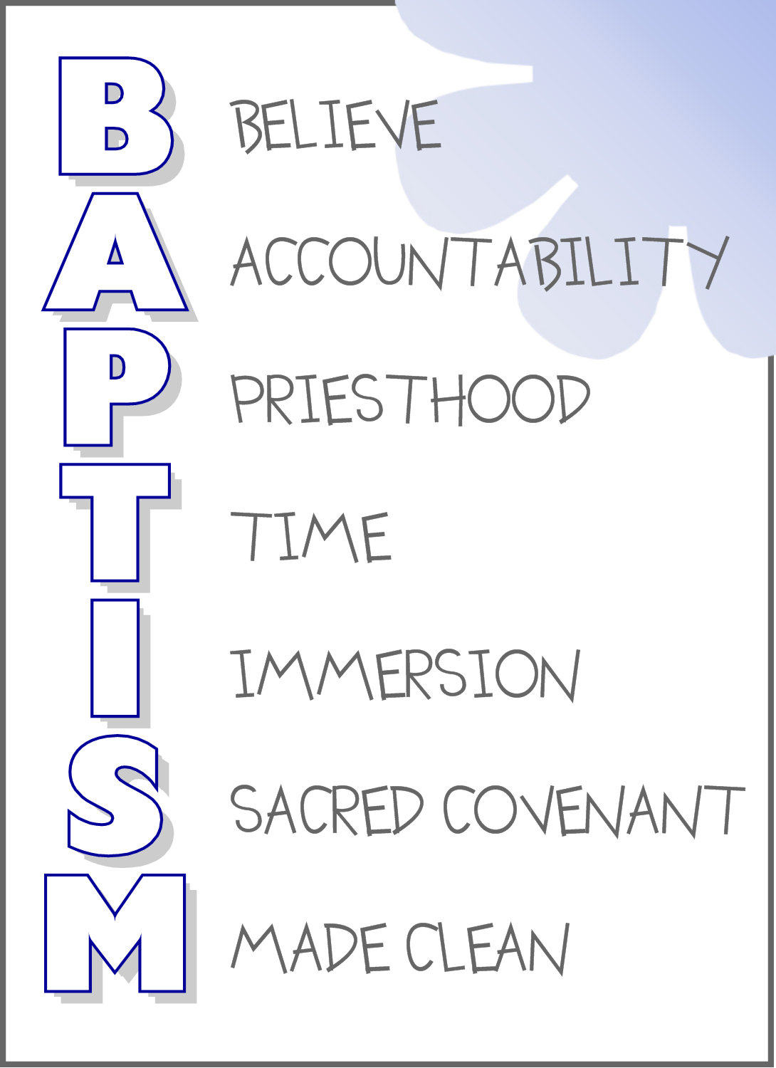 Beehive Messages: Primary Talk - Baptism and Holy Ghost Beehive Messages: Primary Talk - Baptism and Holy Ghost
