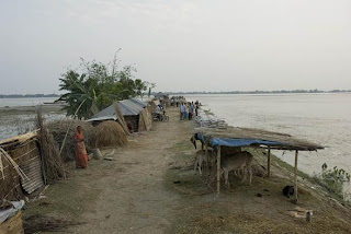 Shelter on embankment, Hatibandha Upazila, Lalmonirhat District (Photo: Shehab DRIK/Concern Sept 07.)