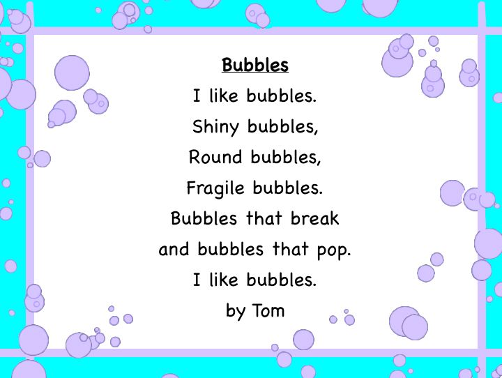 Kaipara 2 Writers (Year 1 and 2) Leopard's Bubble Poems