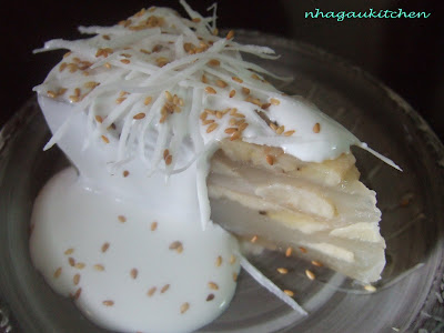 BẾP NHÀ GẤU: Bánh chuối hấp, cốt dừa