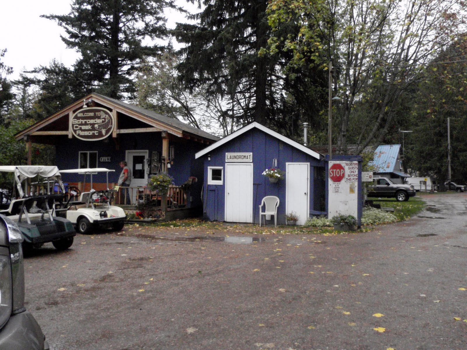 Schroeder Creek Resort, north of Kaslo on Highway 31