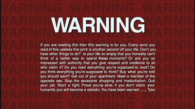 The first rule of FBI warnings is you don't read FBI warnings