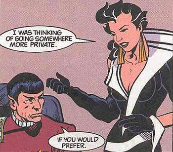 Up here, Spock