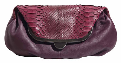 Bandolera pitón morado baja moda