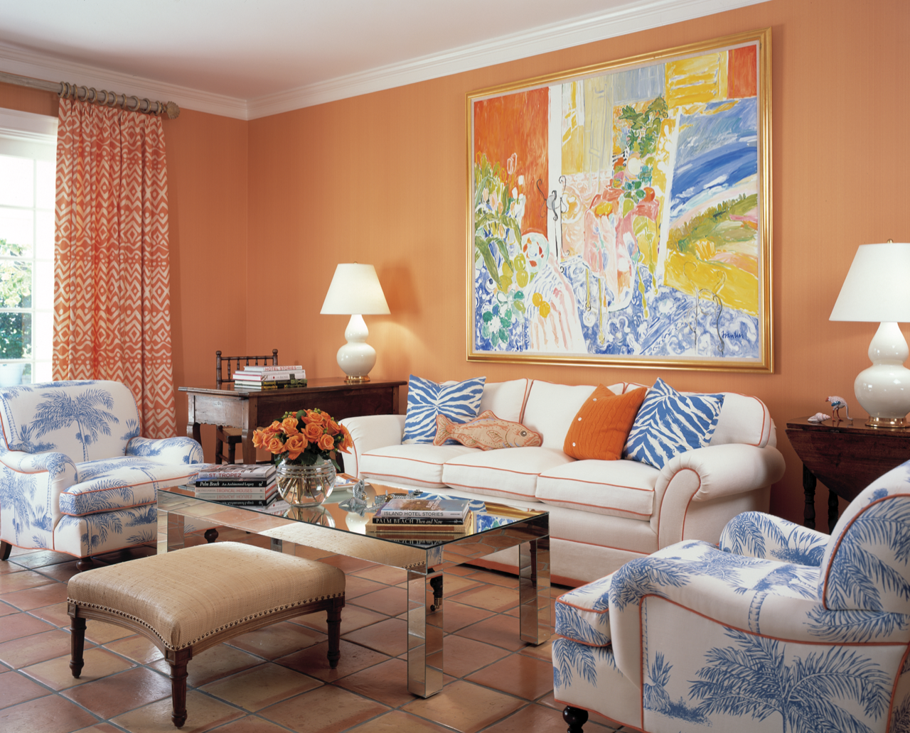 greatinteriordesig Peach Living Room