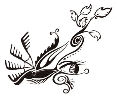 Ink Blot Drawing named Grow by Lani Mathis and Michael Ayers of GreenSpaceGoods