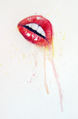 Mustard Lips painting by Lani Mathis