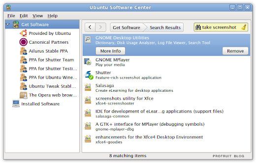 screenshot in ubuntu