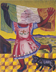 Niña con bandera