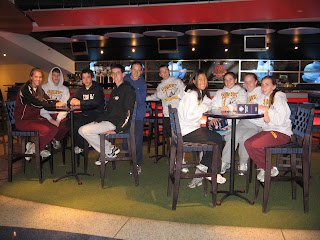 Team relaxing at Citizens Bank Park