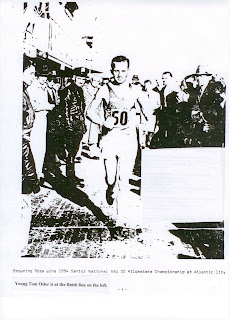 Young Tom Osler at the Finish as Browning Ross wins National 30 kilometer Championship