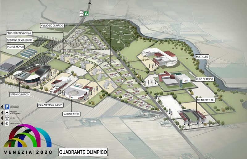 venezia 2020, olimpiadi, quadrante arena