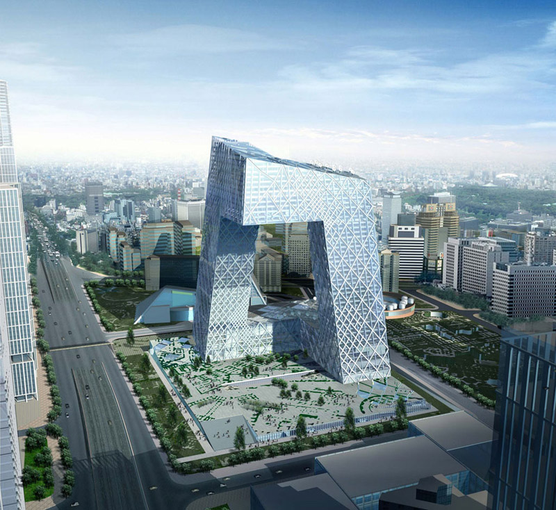 pechino, beijing, cctv headquarters, rendering