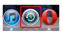 icona time machine, dock
