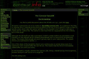 the Corewar DynaHill at Corewar.Info