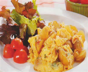 Huevos revueltos con papa a la mediterránea recetas