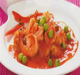 Papas revueltas con salsa de langostinos recetas