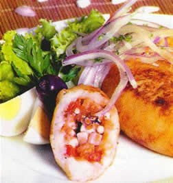 Papa rellena de mariscos recetas