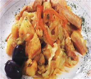 Arrimado de col con papa recetas