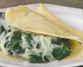 Crepes rellenas de espinaca recetas