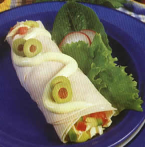 Rollos de jamón de pavo recetas