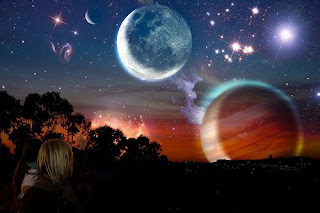Venus, Mercury, Jupiter and the Moon, by *17 Venus, Mercury, Jupiter and the Moon, by *17