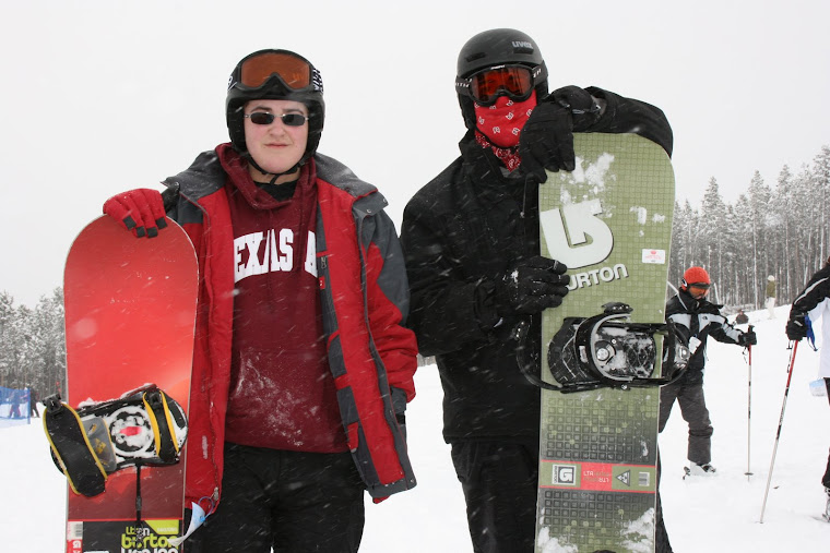 Tanner (my future Aggie) and his cousin, Timothy, learning to snowboard at Breckenridge