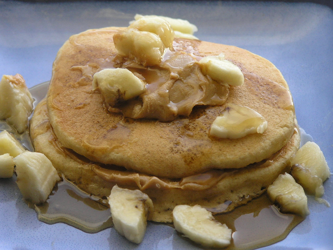 Sweet Luvin' In The Kitchen Banana Pancakes with Peanut Butter and