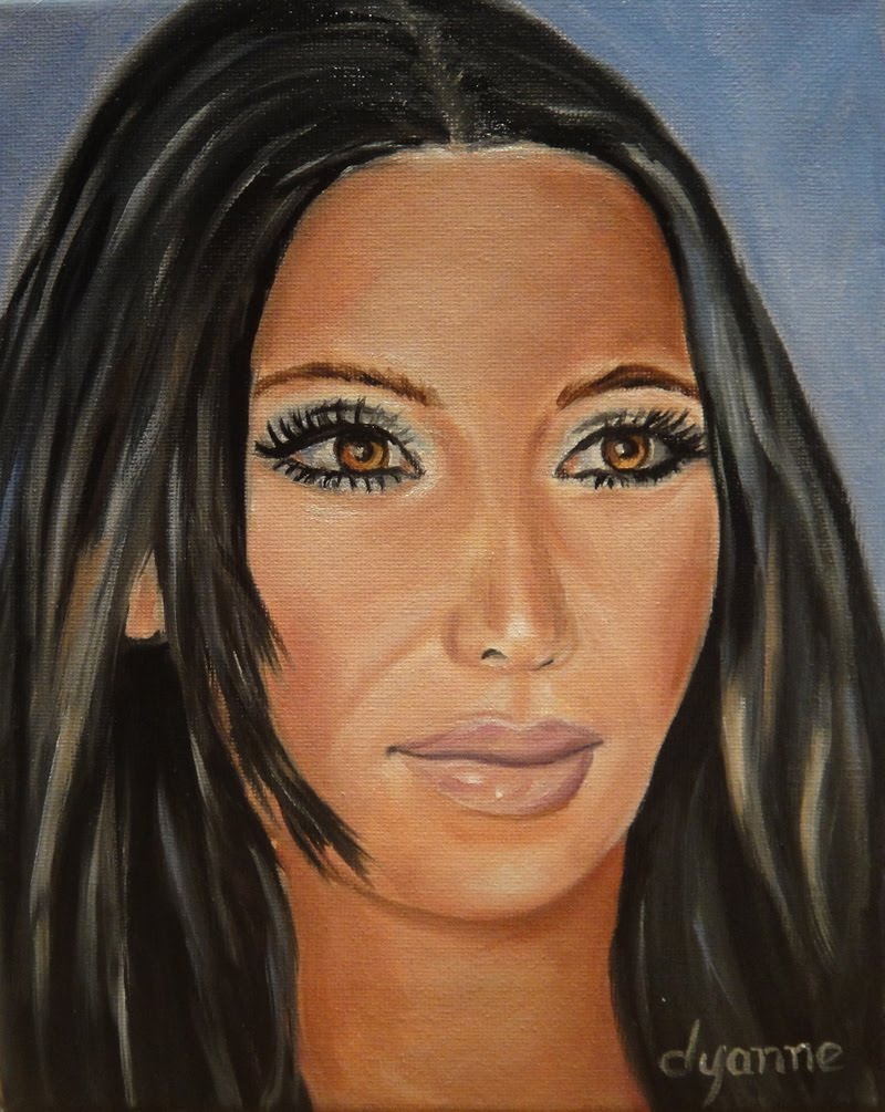Celebrity Paintings Kim Kardashian Celebrity Painting by Dyanne Parker