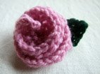 Knitted Rose & Leaf Pattern 2