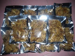 Cendawan goreng yang telah dibungkus