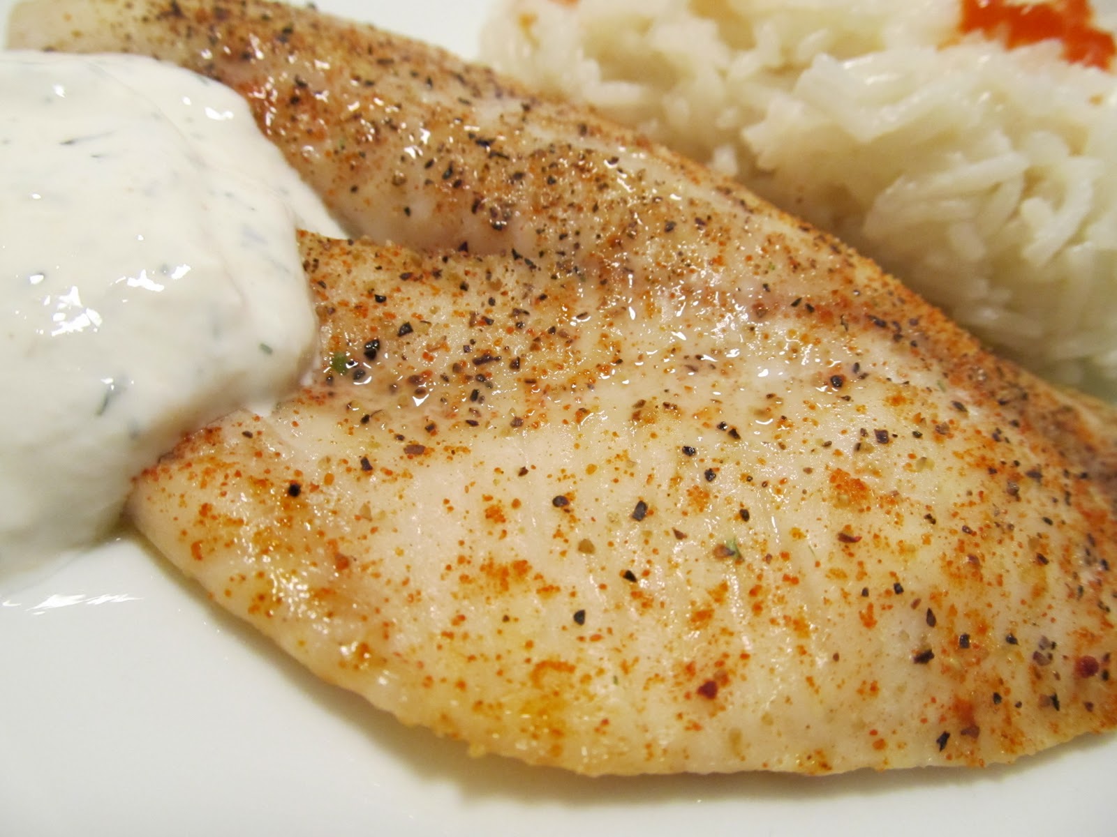 Jenn's Food Journey Baked Tilapia with Horseradish Dill Sauce