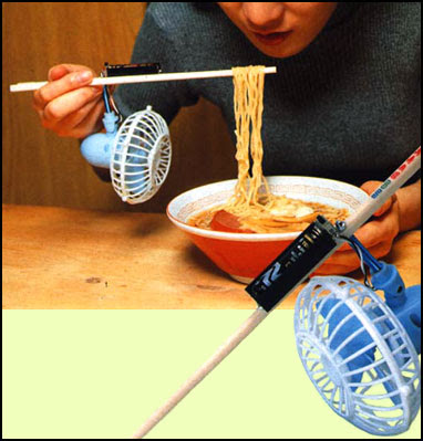 Automated noodle cooler (Chindogu)