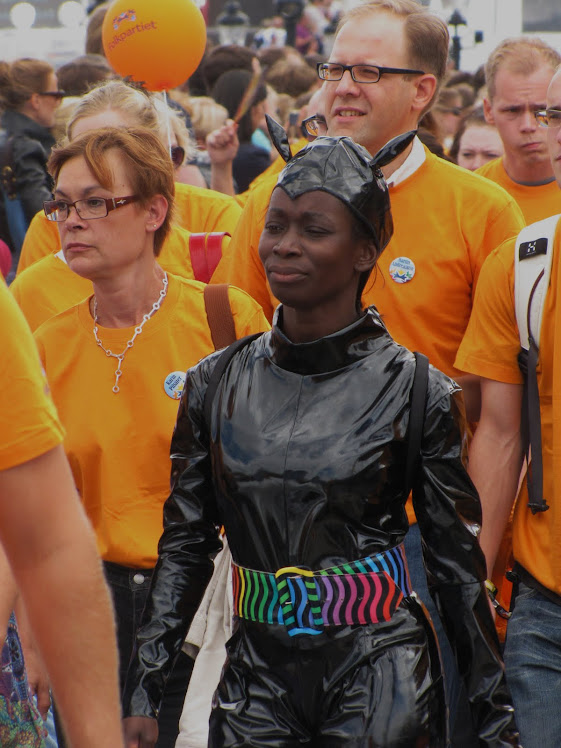 PRIDE PARADE 2010- Minister of Integration and Gender Equality, Nyamko Sabuni, as "Cat Woman"