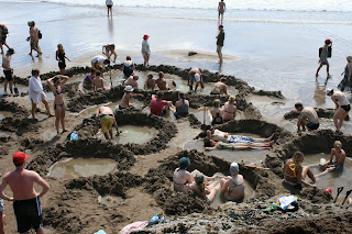 hot water beach pools - self dug Hot water beach