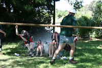 scout spectators got a free shower