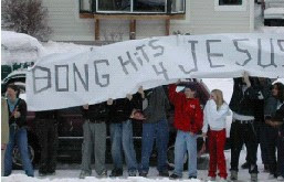 Banner used to gain '15 minutes of fame' at parade in Juneau