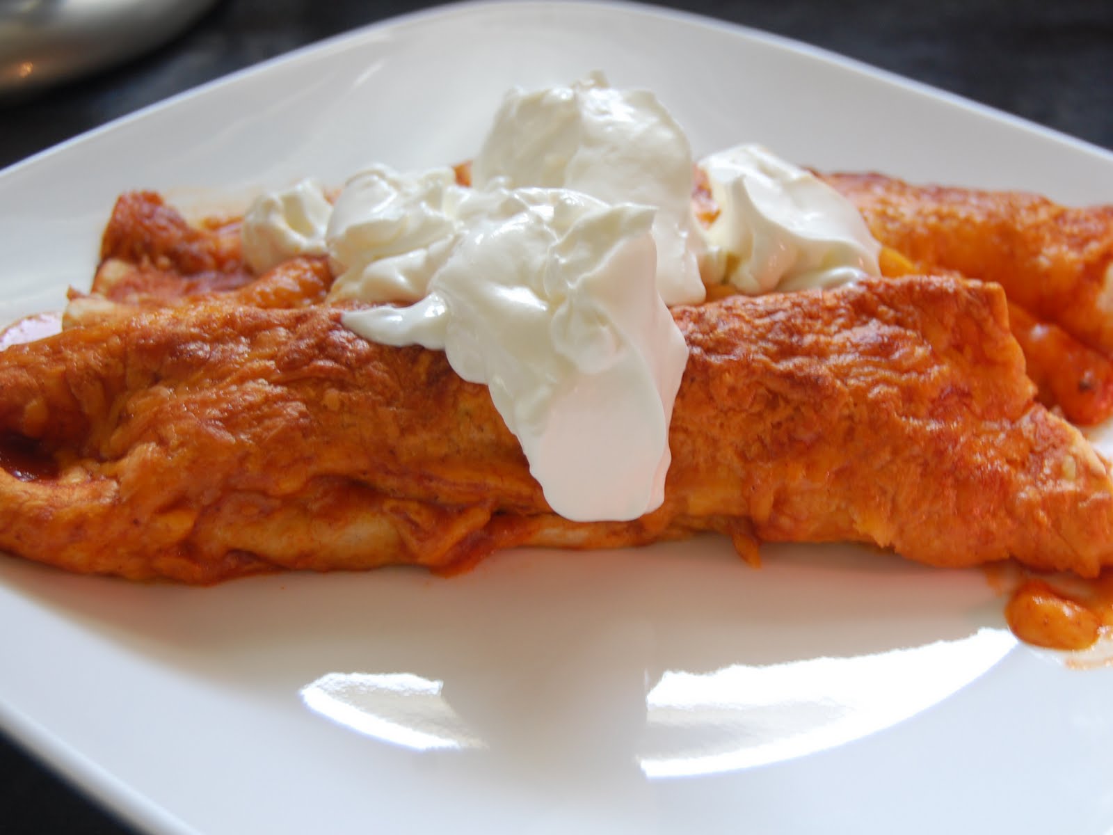 Cassie Craves Beef, Bean and Cheese Enchiladas