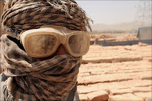 man in sand storm