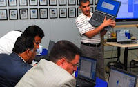 Judges from the Babil, Najaf and Diwaniyah Provinces received new laptops and a software program designed specifically for their work May 7 on FOB Kalsu. The judges also received a class on how to properly use the computers and software. (U.S. Army photo by Spc. Amanda McBride)