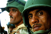 Iraqi soldiers from the 7th Iraqi Army Division conduct a cordon and search for weapons caches at Al Anbar University in Ramadi, Iraq,