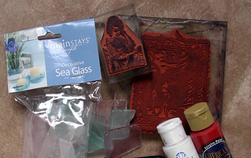 The Artful Mama Stamping on Sea Glass Technique