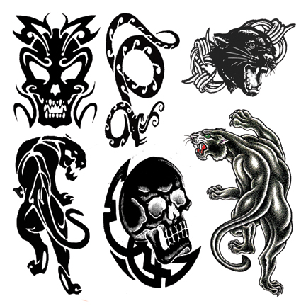 Here are some images suitable for use for temporary tattoos