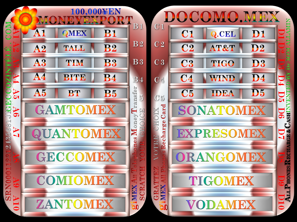 DOCOMMEX ONE TOP-UP FOR WORLD WIDE PHONES & REMITTANCE