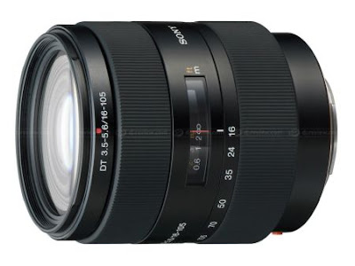 Foto em close das lentes da Sony Alpha Dslr A700