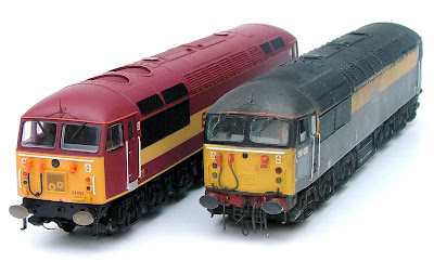New and Old - Hornby's new class 56 alongside a converted Mainline model - I think that the Mainline can hold its own still. Its tooling may be a little heavier, but it still looks rather good.