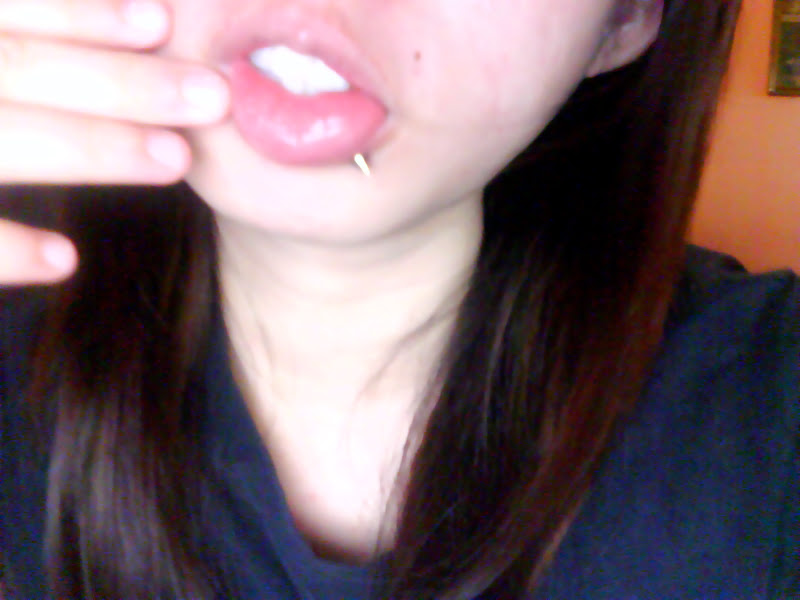 to get worst after hours, the stud was then 'buried' in my inner lip title=